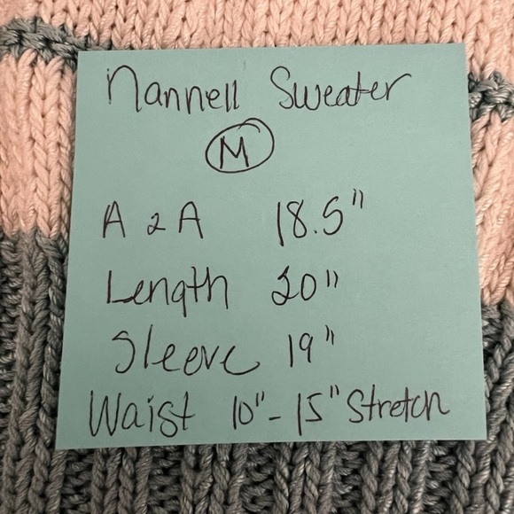 Vintage Nannell Sweater Batwing Sweater M Grandma Core Coastal core Whimsy Boho - Picture 7 of 7